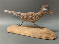 Warren Snyder Road Runner Wood Carving