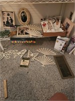 Shelf lot - decor & art, sewing patterns/kits