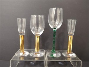 Orrefors Crystal Stemware w/ Colored Stems
