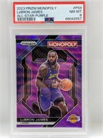 2023 Prizm Monopoly Lebron James Purple PSA 8