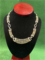 Vintage necklace with fold over clasp