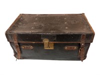 English Leather Suitcase w/ Brass Hardware