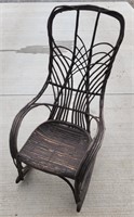 Antique Adirondack Twig Rocking Chair