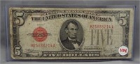 1928E $5 Red seal.