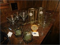 Glass Candle Holders and Vase Lot