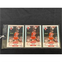 (3) 1990-91 Fleer Michael Jordan Cards