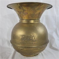 Vintage brass spitoon from Union Pacific railroad