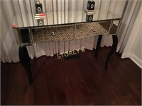 Mirrored Top Console Table w/ 2 Drawers