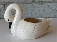 MCM Ceramic Swan Planter