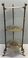 3 Tiered Brass Side Table