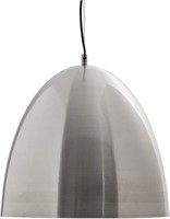 Modern Industrial Silver Metal Dome Pendant Light