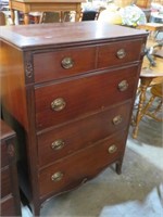 ANTIQUE MAHOGANY 4 DRAWER CHEST