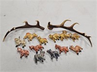 Paper Mache Animals and Elk Antkers Plastix