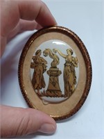 Antique Porcelain Roman Picture Frame