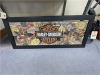 Harley Davidson Framed Wall Art-As Is 40"L x 16"