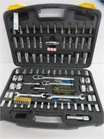 STANLEY 87 PC SOCKET SET W 9 PC HEX KEY SET & CASE