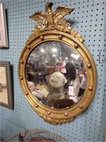 EAGLE TOPPED OVAL MIRROR 21x29