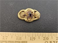 Victorian Antique Gold & Garnet Pin- Believed to