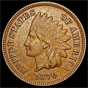 1870 Indian Head Cent CLOSELY UNCIRCULATED