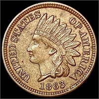 1863 Indian Head Cent CLOSELY UNCIRCULATED