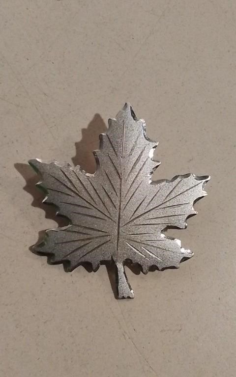 Sterling Silver Maple Leaf Pin/Brooch