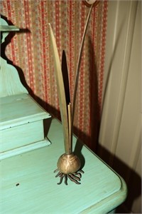 Vintage Carnevale brass onion bud vase made in