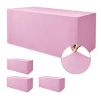 Nasitos Pink Fitted Table Covers Stretch Spandex -