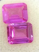 7.64CT TOTAL WEIGHT 2 PINK LAB SAPPHIRES