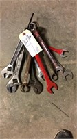 Assorted Grouping Of  Box End & Crescent Wrenches