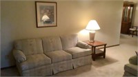 Hickory Hill 84” Sofa, End Table, Lamp