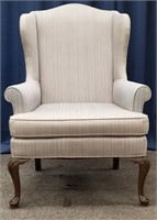 Blue Wing Back Parlor Chair