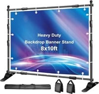 Backdrop Banner Stand, 10x8ft Heavy Duty