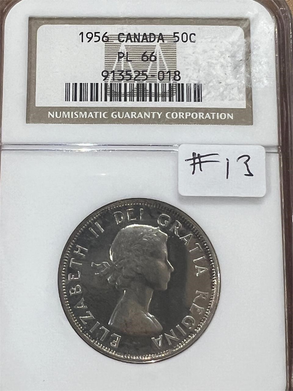 1956 Cdn $.50 NGC Certified PL 66