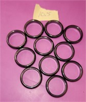 12- size 10.5 Hematite Rings