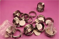 Lot of 18 Steel Stamped Spinner Rings