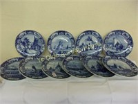 Set of 10 Delft Collectible Plates