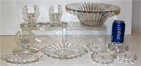 Antique Matching Glassware Pieces w Art Deco