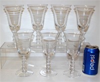 Set of 6 Imperial Candlewick Glass Water Goblets
