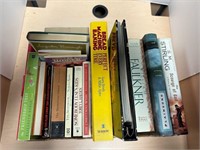 Box lot- Misc books, friendship test, cook books