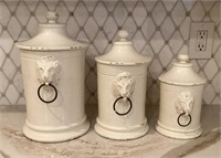 3 Lion head canisters