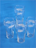 SET OF 4 VTG COCA COLA DINER GLASSES