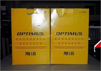 2 Optimus 40-4061 Bookshelf Speaker Used In Box