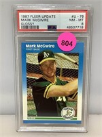 PSA graded 1987 Fleer update Mark McGwire glossy