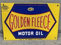 GOLDEN FLEECE HEX MOTOR OIL Enamel Sign - 395 x