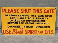 SHELL SPIRIT & OILS Please Shut This Gate Enamel