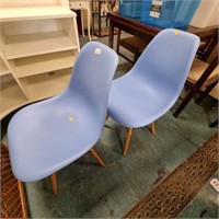 PAIR OF BLUE CHAIRS