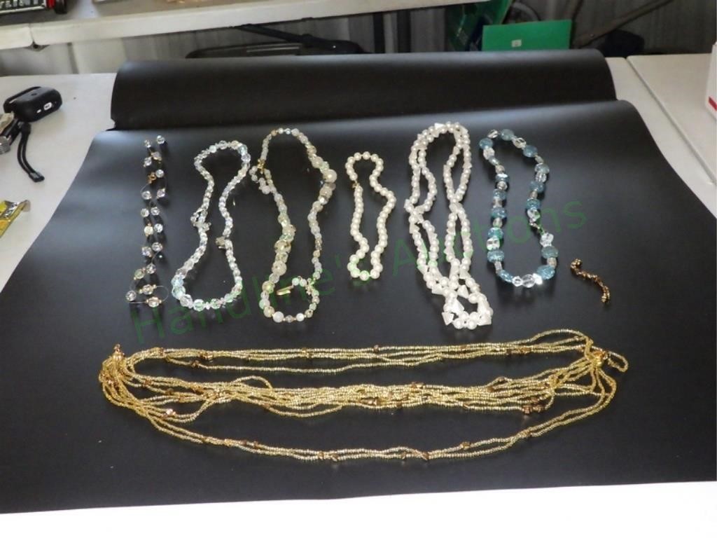 Various Beaded, Faux Pearl, Glass Necklaces