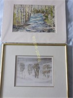 Signed Print and an Original Watercolour
