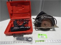 Black & Decker circular saw; electric drill