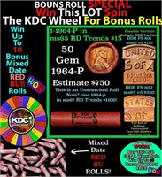 1-10 FREE BU RED Penny rolls with win of this 1964